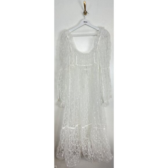 FOR LOVE & LEMONS Kalea Tulle Midi Dress in White Size Small NWT - Picture 15 of 16